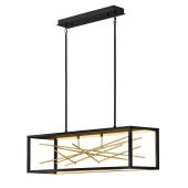 lampa vilagitas fuggesztett keretes fekete arany modern csillogas led .jpg